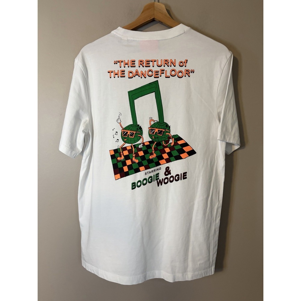 Scotch & Soda T-Shirt Mens Small White NWT Return of the Dancefloor Graphic